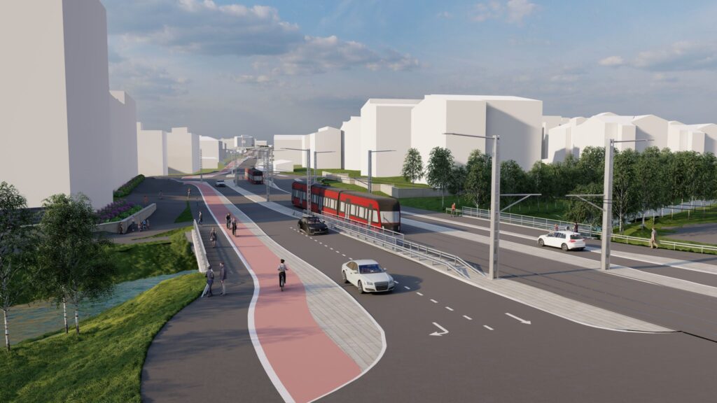 Havainnekuva Härmälänojan uudesta sillasta.