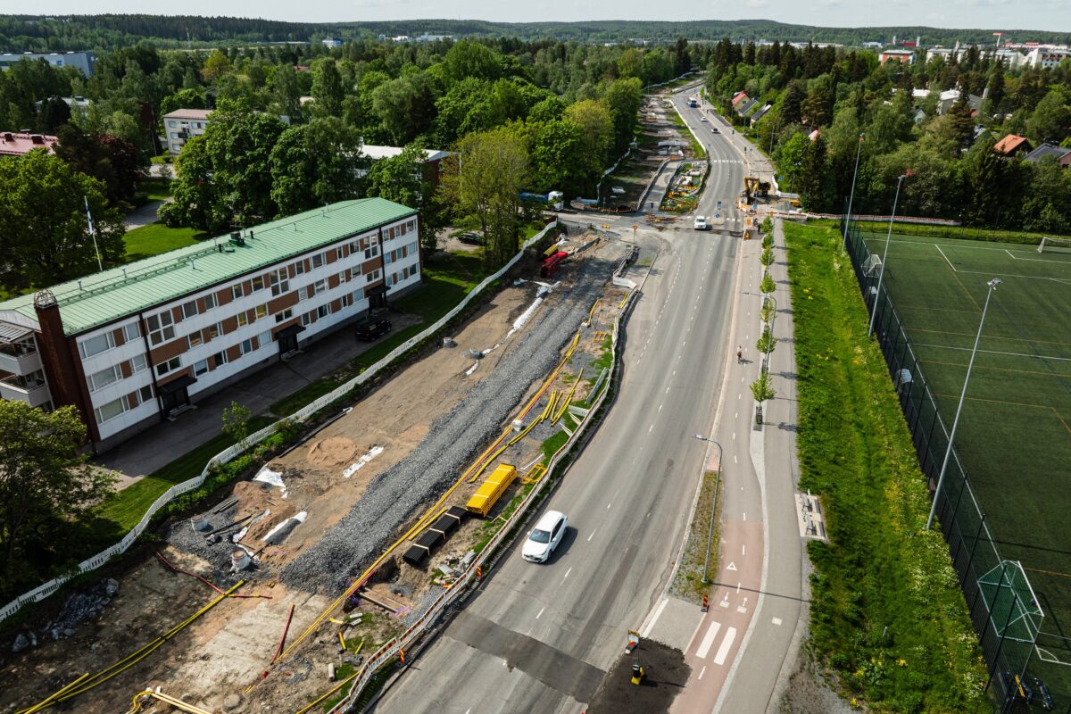 Rantaperkiötä ilmasta kuvattuna,